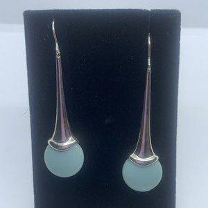 RLM Studio Sterling Silver Jade Tear Drop Earrings